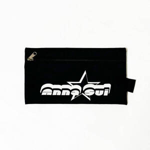 ■ANNA SUI/アナスイ・ナイロンファスナーポーチ・ブラック美品■