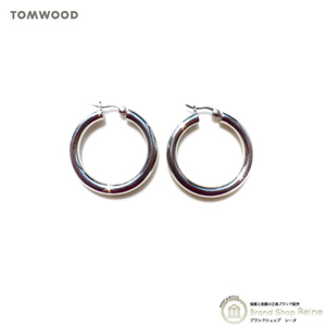 トムウッド （TOM WOOD） クラシック フープ シック ラージ シルバー ピアス Classic Hoops Thick Ag925 両耳用 ECH24NA01S925（新品）