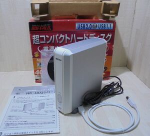 BUFFALO　HD-HU2シリーズ「HD-H400U2」 USB　400GB HDD／箱入り保管品　状態・動作良好／Windows98 OK