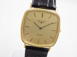 366406【1円スタート】LONGINES ロンジン 稼働品 スクエア メンズ 時計 クオーツ ケース30mm