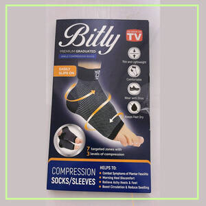 ◆足首サポーター Bitly Plantar Fasciitis Socks (1 Pair) Mサイズ ベージュ