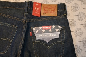 LEVI’S リーバイス 511 W31 ホワイトオーク コーンデニム 赤耳 セルビッジ USA製 MADE IN USA 未着用