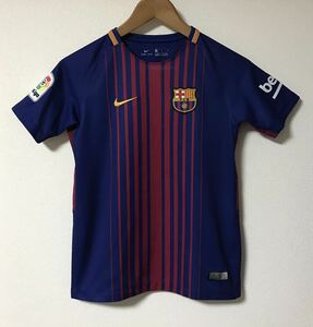 送料無料 NIKE ナイキ FC バロセロナ バルサ 2017 レプリカ ユニフォーム サッカー シャツ 半袖 AUTHENTIC オーセンティック kids キッズ M