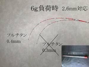 送料無料！！　チヌ竿　筏　カセ　フルチタン穂先　0.25ｍｍ　0.4ｍｍ　二本セット　アクリル穂先ケース付き　2.6ｍｍ対応