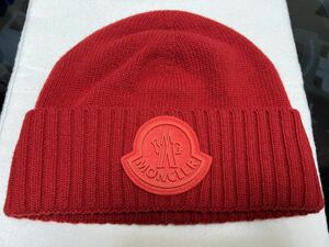 【美品】【送料無料】MONCLER モンクレール ニットキャップ 9Z72600 A9524 レッド 456 ニット帽 CAP ビーニー 小物