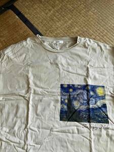 ビームス＊名画＊Tシャツ＊BIG＊サイズL＊美USED（1回着用＊オフホワイト