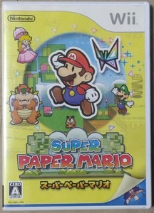 Wii スーパーペーパーマリオ (SUPER PAPER MARIO) 【中古・説明書なし】即決