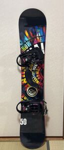 【中古】salomon(サロモン)スノーボード3点セット【2014】 板：RIVAL150cm，BOAブーツ26.5cm，ビンディング：RHYTHM