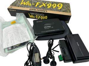 a768) SONY WALKMAN WM-FX999 RADIO CASSETTE PLAYER TITAN ソニー ウォークマン オーディオ カセットプレーヤー チタン 箱 取扱説明書