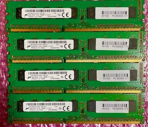 W268☆ MICRON DDR3L PC3L-12800E-11-13-E3 4GB ×4計16GB Memory メモリー 動作確認済み