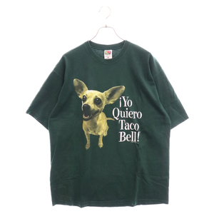 VINTAGE ヴィンテージ 90s Taco Bell T-Shirt ヴィンテージ タコ ベル プリント 半袖Tシャツ グリーン