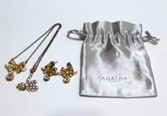 AGATHA PARIS　アガタ　ネックレス、スイングピアスセット　36289