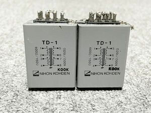 日本光電 NIHON KOHDEN TD-1 600Ω/150Ω ライントランス 2つセット 動作品 ④