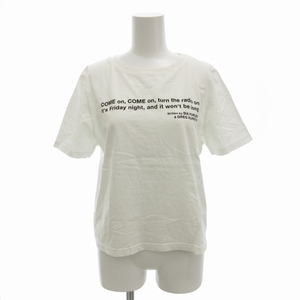 ザラ ZARA プリントTシャツ カットソー 半袖 M 白 ホワイト /FT 0925 レディース