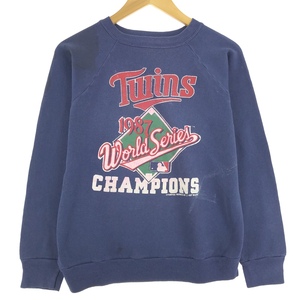 古着 80年代 チャンピオン MLB MINNESOTA TWINS ミネソタツインズ プリントスウェットシャツ トレーナー USA製 メンズL相当 /eaa439696