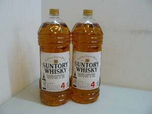 32330●SUNTORY サントリー WHITE ホワイト ウイスキー 40％ 4L×2本セット 計8L 4000ml ペットボトル 業務用 大容量 国産ウイスキー未開栓