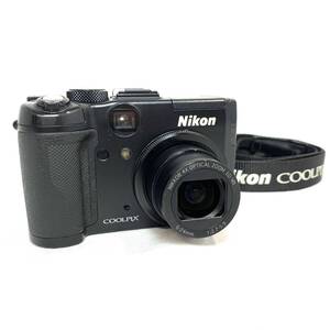 ＊【通電OK】Nikon COOLPIX P6000 コンパクト デジタルカメラ NIKKOR 4X OPTICAL ZOOM ED VR 6-24mm 1:2.7-5.9 ブラック 黒 ニコン 訳あり