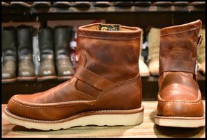 【8.5E 美品 黒タグ】Chippewa チペワ ハイランダーショートモックエンジニア 1901M08 タン オイルドレザー プルオン ブーツ HOPESMORE