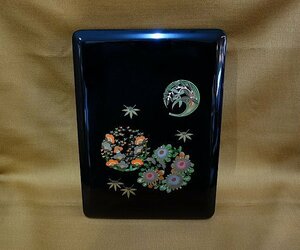 A157　呉竹精昇堂　硯箱　蒔絵　漆塗り　未使用品　小物入れ　道具入れ　書道