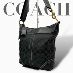 COACH コーチ R163 ショルダーバッグ シグネチャー ブラック