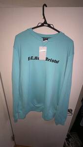 新品未使用　F.C.R.B. AUTHENTIC LOGO CREWNECK SWEAT LIGHT BLUE サイズXL 