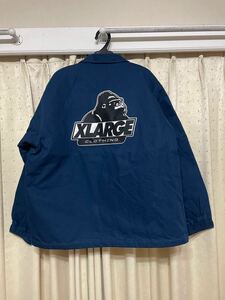 レア X-LARGE エクストララージ コーチジャケット　厚手　キルティング？　ネイビー　サイズL XL相当