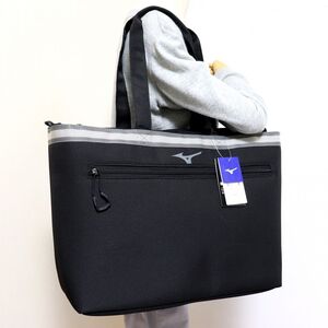 ★ミズノ ゴルフ MIZUNO GOLF 新品 軽量 シンプル ワンポイントロゴ トートバッグ BAG バッグ かばん 黒 [5LJB209100091N] 一 六★QWER