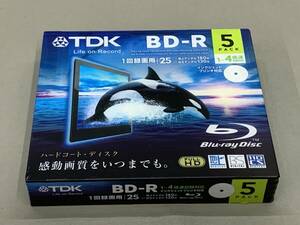 101-y15697-60s 1円スタート TDK 録画用 ブルーレイディスク 1-4倍速 25GB 5枚パック 未開封品