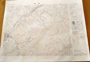 昭和49年国土地理院瑞浪地図　鉄道中央本線路線一部・竜吟ダム・神徳ダム・椋見ダム・白狐温泉・中京短大・土岐町日吉町稲津町等岐阜県　