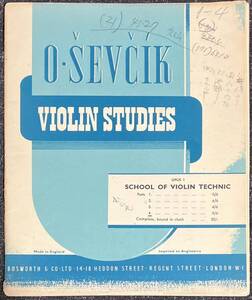 シェフチーク(セヴシック) バイオリン技巧教本 Op.1 第4巻 (ヴァイオリン教本)輸入楽譜 O. Sevcik Violin Studies 洋書