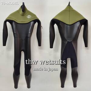 3㎜フルスーツ/ロングチェストジップ　T4モデル　【最新・快適ストレッチ素材】　2　thw wetsuits　サーフィン/ウェットスーツ