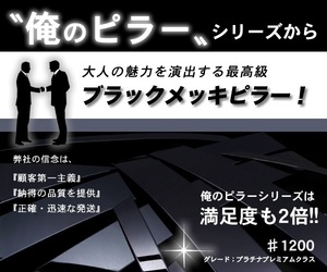 クラウンマジェスタ18系 俺の元祖♪ 超鏡面ブラックメッキステンレスピラー ブラックメッキピラー ６枚セット バイザー付き車対応 新品