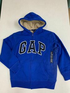 ●ＧＡＰ●新品●150●裏ボア●ロゴパーカー●青●ブルー●ギャップ●BEJ　5.4-1　