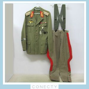 ドイツ軍 アフリカ軍団 将校 制服 ジャケット＆乗馬用ズボン パンツ 2点 まとめてセット WWII 上衣 軍服 複製品【E1【S2