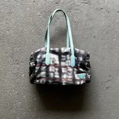 PRADA 00s BLUE check hand bag