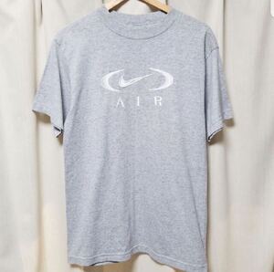 希少 90s 刺繍ロゴ ヴィンテージ NIKE デカロゴ Tシャツ AIR ゆるめ 銀タグ ナイキ