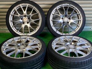 【メッシュデザイン!!】WORK IL-AL4G 18in 8J +48 PCD112 215/40R18 メルセデスベンツ W213 Eクラス BMW G20 G21 G30 G31 X3