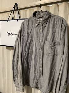 RHC Ron herman Cotton Corduroy Shirt ロンハーマン カリフォルニア 細畝コーデュロイシャツ サイズS GRAY