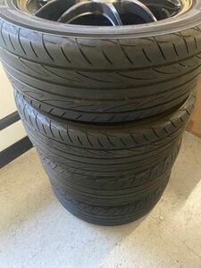 K1122 中古美品 ENKEI PF01 16インチ 6.5J +53 195/50R16 YOKOHAMA ADVAN 約7分山 タイヤホイール 4本セット 