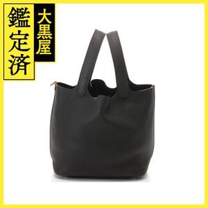 HERMES エルメス ハンドバッグ ピコタンロックMM トリヨンクレマンス ブラック Z刻印 ゴールド金具 【434】