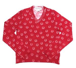 COMME des GARCONS GIRL Vネック ハイゲージ ニット S 定価38,880円 コムデギャルソンガール