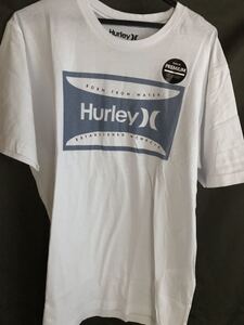 HurleyハーレーホワイトサイズLフロントプリントデザイン