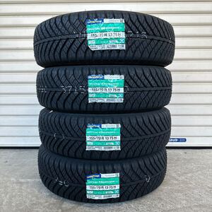 【2024年製】155/70R13 155/70-13 GOODYEAR グッドイヤーベクター 4Seasons ハイブリッド オールシーズンタイヤ　4本セット◆