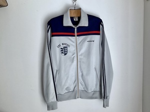 アディダス 西ドイツ製 光沢素材 BIGバックプリント ジャージ ヴィンテージ made in west germany 70s 80s adidas あのちゃん着 OPTI