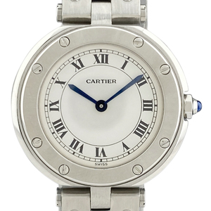 カルティエ CARTIER サントス ラウンド 腕時計 SS クォーツ レディース 【中古】