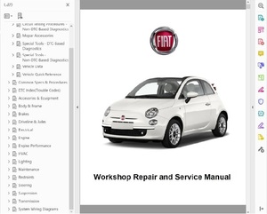 FIAT 500 2007-2012 ファクトリー ワークショップマニュアル リペアマニュアル 整備書 配線図　フィアット500　NEW 