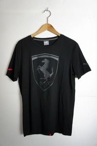 正規 PUMA プーマ Scuderia Ferrari フェラーリ コレクション ラバー プリント Ｔシャツ 半袖 カットソー 黒 S 本物 707N