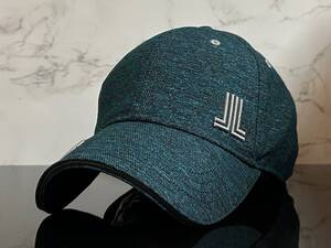 【未使用品】131QB★LANVIN SPORT ランバン・スポール ゴルフ マーカー用マグネット付きキャップ 帽子 CAP グリーンの杢柄《FREEサイズ》