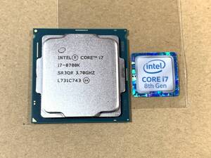 ★Intel Core i7-8700K 3.70GHz SR3QR LGA1151 8Th Gen 良品美品 インテル★送185ok★