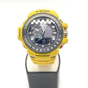 〇〇 CASIO カシオ Gショック GULFMASTER ガルフマスター 電波 タフソーラー 腕時計 GWN-1000-9AJF イエロー やや傷や汚れあり